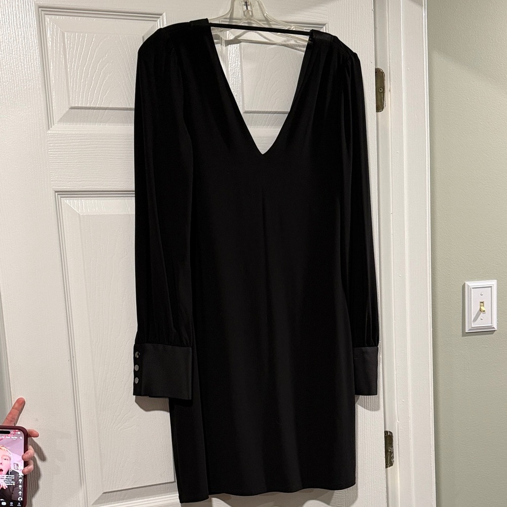 Sophisticated Black Long Sleeve Dress